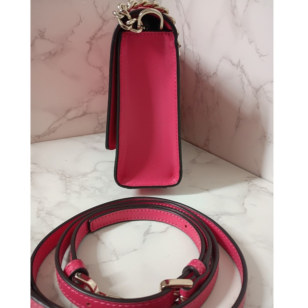 KATE SPADE Carson Pink Ruby Leather Convertible Crossbody Bag - EUC - Picture 3 of 10